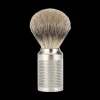 Partasuti Rocca Silvertip Badger Matte Silver